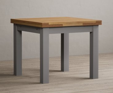 View Extending buxton 90cm oak and light grey painted dining table View Extending buxton 90cm oak and light grey painted dining table