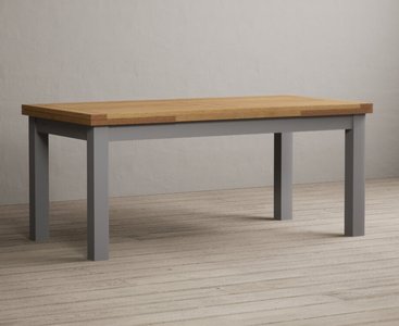 View Extending buxton 180cm oak and light grey painted dining table View Extending buxton 180cm oak and light grey painted dining table