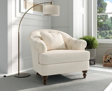 View Richmond ivory linen accent chair View Richmond ivory linen accent chair