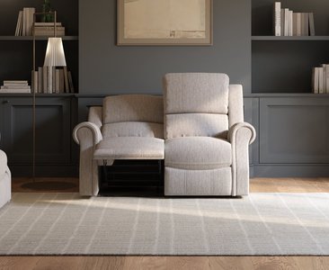 View Aldbourne silver fabric 2 seater recliner sofa View Aldbourne silver fabric 2 seater recliner sofa