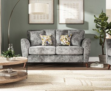 View Naples grey velvet 2 seater sofa View Naples grey velvet 2 seater sofa