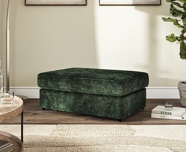View Naples emerald velvet footstool View Naples emerald velvet footstool