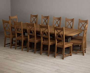View Extending olympia 180cm rustic solid oak dining table with 12 rustic oak rustic solid oak chairs View Extending olympia 180cm rustic solid oak dining table with 12 rustic oak rustic solid oak chairs