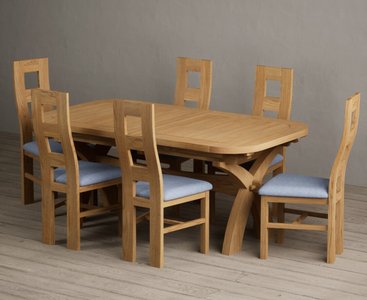 View Extending olympia 180cm solid oak dining table with 6 oak natural chairs View Extending olympia 180cm solid oak dining table with 6 oak natural chairs