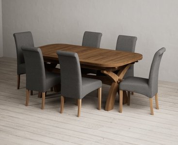 View Extending olympia 180cm rustic solid oak dining table with 8 natural scroll back chairs View Extending olympia 180cm rustic solid oak dining table with 8 natural scroll back chairs