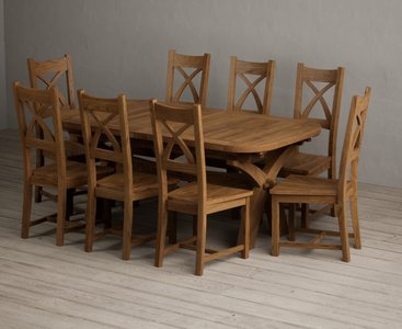 View Extending olympia 180cm rustic solid oak dining table with 8 rustic oak rustic solid oak chairs View Extending olympia 180cm rustic solid oak dining table with 8 rustic oak rustic solid oak chairs