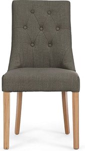 View Beatrix grey set of 2 fabric dining chairs View Beatrix grey set of 2 fabric dining chairs