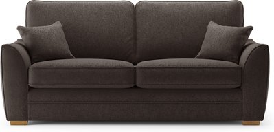 View Bella chocolate fabric 3 seater sofa View Bella chocolate fabric 3 seater sofa