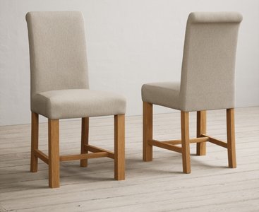 View York 150cm solid oak dining table with 6 natural braced chairs View York 150cm solid oak dining table with 6 natural braced chairs