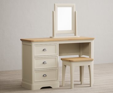 View Madley oak and cream painted dressing table set View Madley oak and cream painted dressing table set