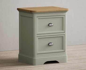View Brampton soft green painted 2 drawer bedside chest View Brampton soft green painted 2 drawer bedside chest