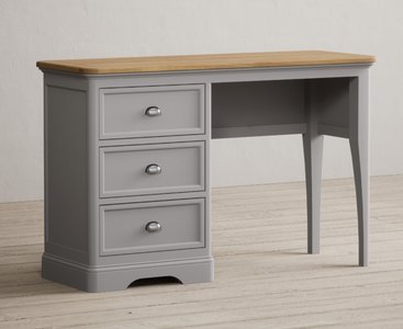 View Felton oak and light grey painted dressing table View Felton oak and light grey painted dressing table