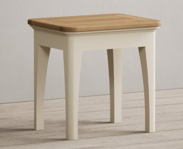 View Madley oak and cream painted dressing table stool View Madley oak and cream painted dressing table stool