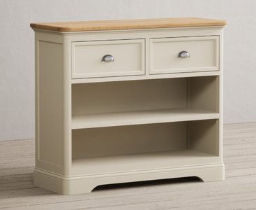 View Madley oak and cream painted storage console table View Madley oak and cream painted storage console table