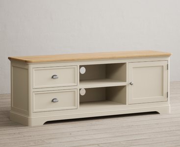 View Madley oak and cream painted super wide tv cabinet View Madley oak and cream painted super wide tv cabinet