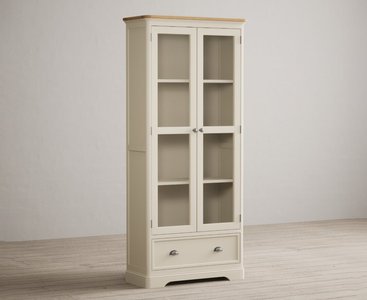 View Madley oak and cream painted glazed display cabinet View Madley oak and cream painted glazed display cabinet