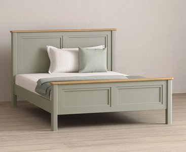 Photo of brampton soft green painted double bed