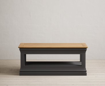 View Charwood oak and charcoal painted coffee table View Charwood oak and charcoal painted coffee table