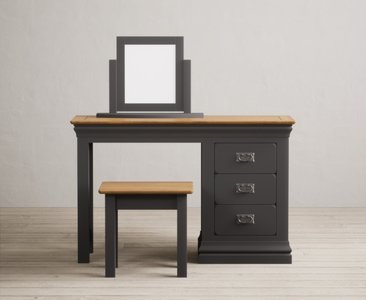 View Charwood oak and charcoal painted dressing table set View Charwood oak and charcoal painted dressing table set
