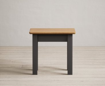 View Charwood oak and charcoal painted dressing table stool View Charwood oak and charcoal painted dressing table stool