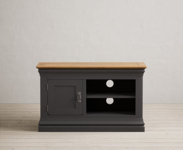 View Charwood oak and charcoal painted small tv unit View Charwood oak and charcoal painted small tv unit