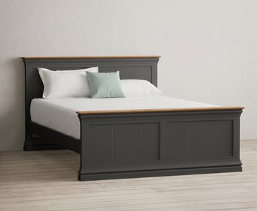 View Charwood oak and charcoal painted king size bed View Charwood oak and charcoal painted king size bed