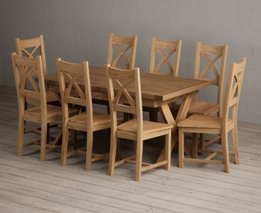 View Extending buckley 160cm solid oak dining table with 8 oak natural chairs View Extending buckley 160cm solid oak dining table with 8 oak natural chairs