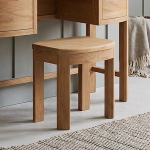 View Somerton curved solid oak dressing stool View Somerton curved solid oak dressing stool