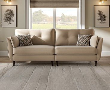 View Capri natural fabric 4 seater sofa View Capri natural fabric 4 seater sofa