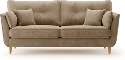 View Capri caramel boucle fabric 3 seater sofa View Capri caramel boucle fabric 3 seater sofa