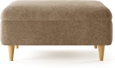 View Capri caramel boucle fabric footstool