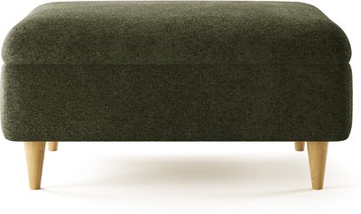 View Capri emerald boucle fabric footstool View Capri emerald boucle fabric footstool