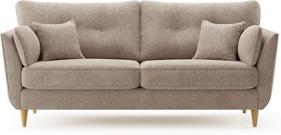 View Capri latte boucle fabric 3 seater sofa View Capri latte boucle fabric 3 seater sofa