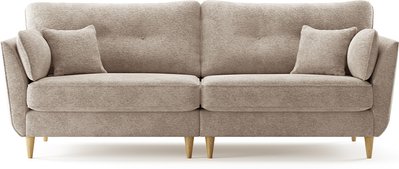 View Capri latte boucle fabric 4 seater sofa View Capri latte boucle fabric 4 seater sofa