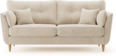 View Capri natural boucle fabric 3 seater sofa View Capri natural boucle fabric 3 seater sofa