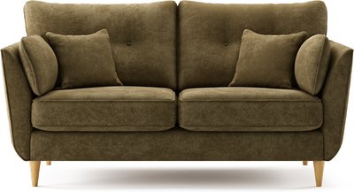 View Capri sage chenille fabric 2 seater sofa View Capri sage chenille fabric 2 seater sofa