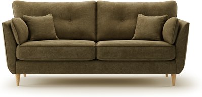 View Capri sage chenille fabric 3 seater sofa View Capri sage chenille fabric 3 seater sofa