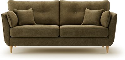 View Capri sage chenille fabric 4 seater sofa View Capri sage chenille fabric 4 seater sofa
