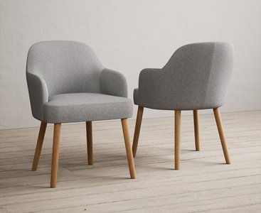 View Oliver light grey set of 2 dining chairs View Oliver light grey set of 2 dining chairs