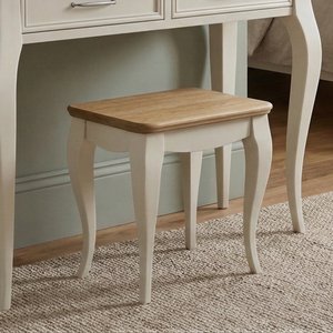 View Chateau oak and soft white painted dressing table stool View Chateau oak and soft white painted dressing table stool