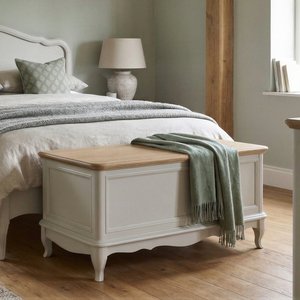 View Chateau oak and soft white painted blanket box