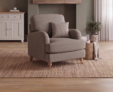 View Chilworth grey fabric armchair with grey cushion