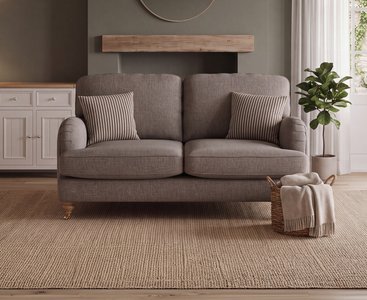 View Chilworth grey fabric 2 seater sofa with grey cushions View Chilworth grey fabric 2 seater sofa with grey cushions