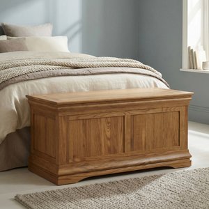 View Burford rustic solid oak blanket box View Burford rustic solid oak blanket box