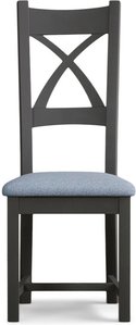 View Painted blue set of 2 painted dining chairs View Painted blue set of 2 painted dining chairs