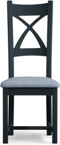View Painted blue set of 2 painted dining chairs View Painted blue set of 2 painted dining chairs