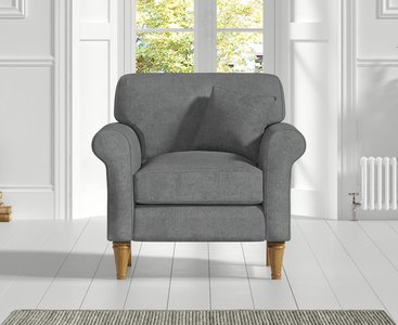 View Darwin charcoal grey fabric armchair View Darwin charcoal grey fabric armchair