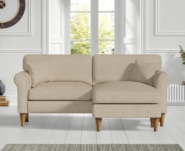 View Darwin natural fabric right hand facing chaise corner sofa View Darwin natural fabric right hand facing chaise corner sofa