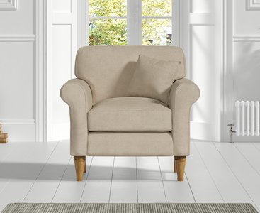 View Darwin natural fabric armchair View Darwin natural fabric armchair