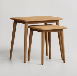 View Rosa solid oak nest of tables View Rosa solid oak nest of tables